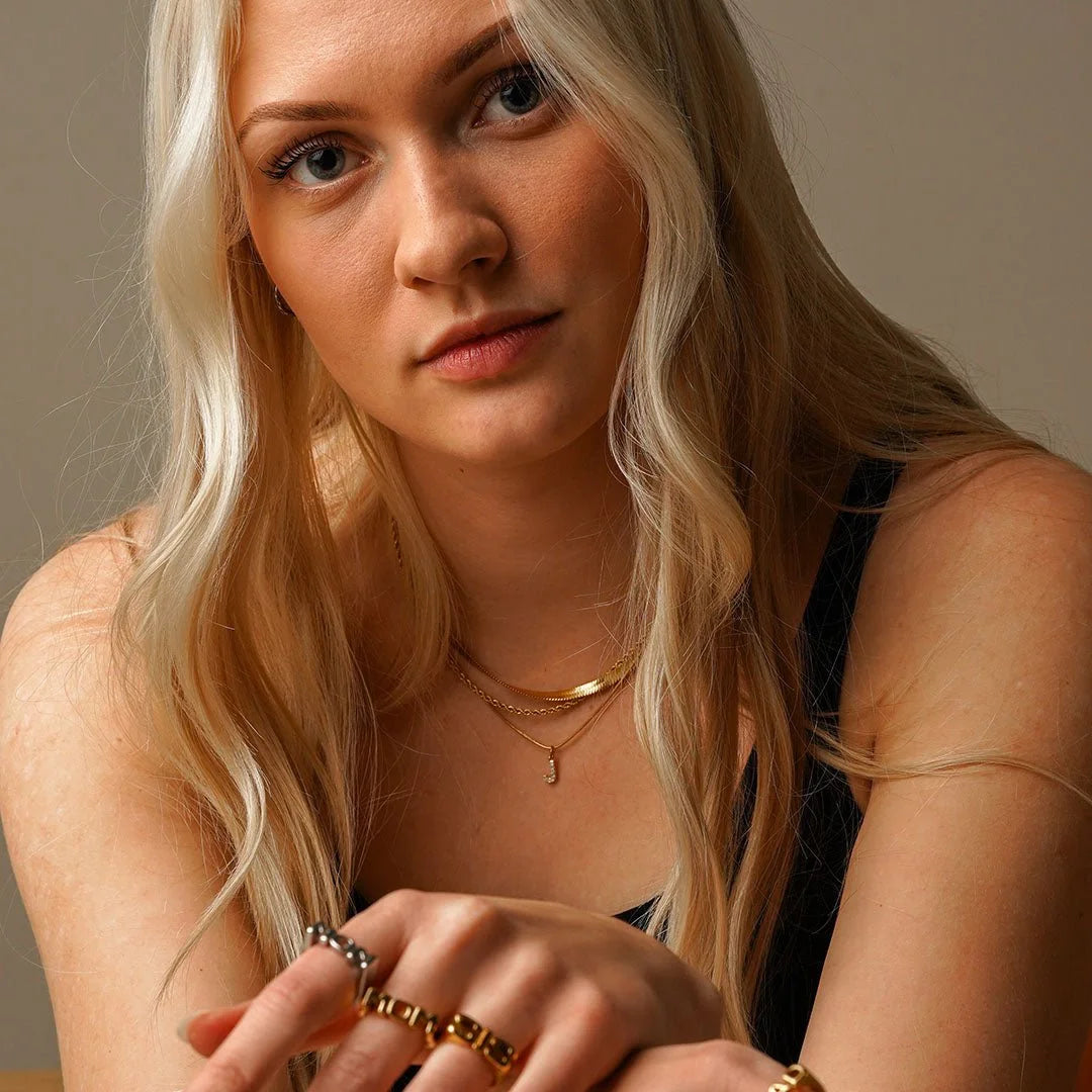 Colar Noble Letra Inicial Zircônia Lenogue