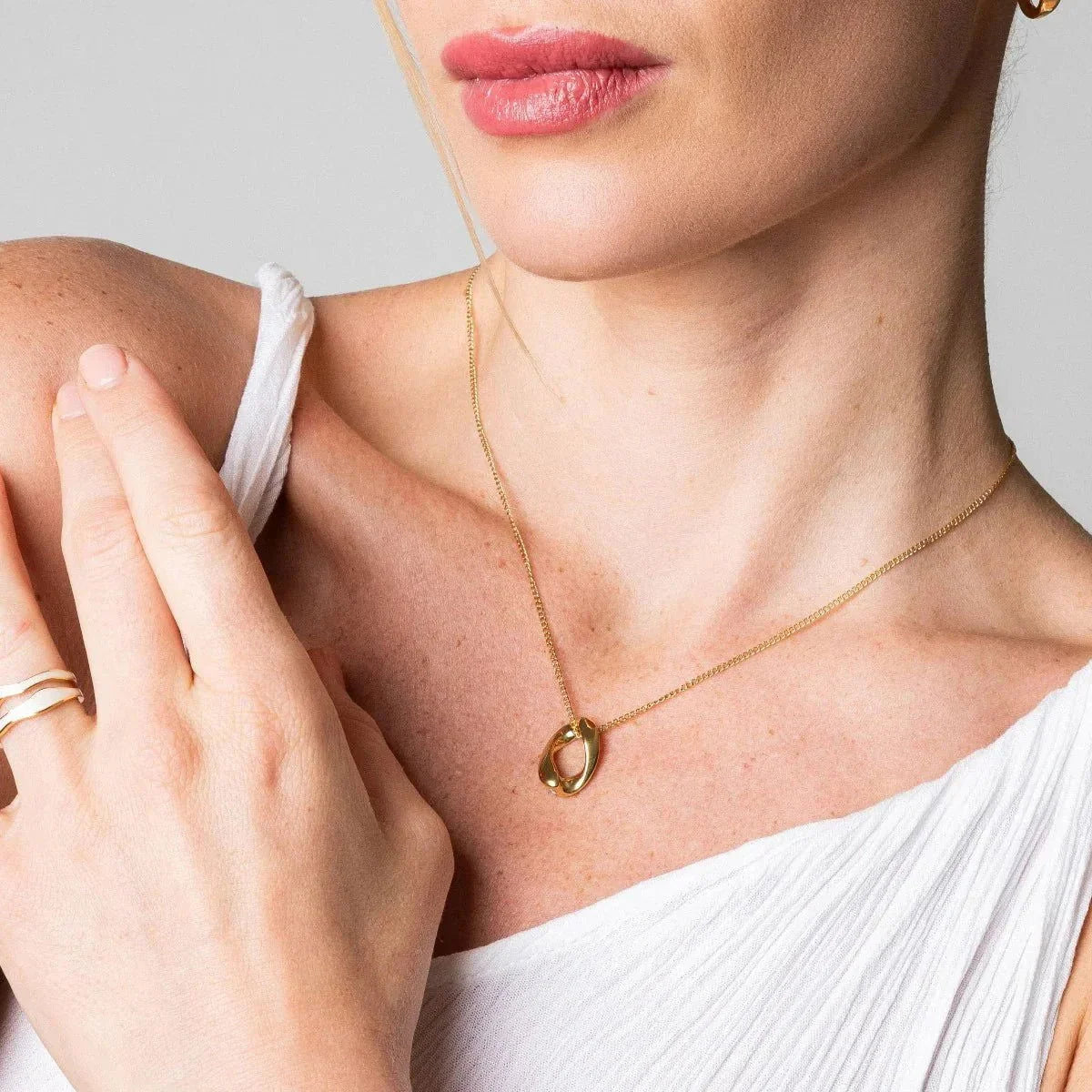 Colar Noble Pingente Elo Lenogue Ouro