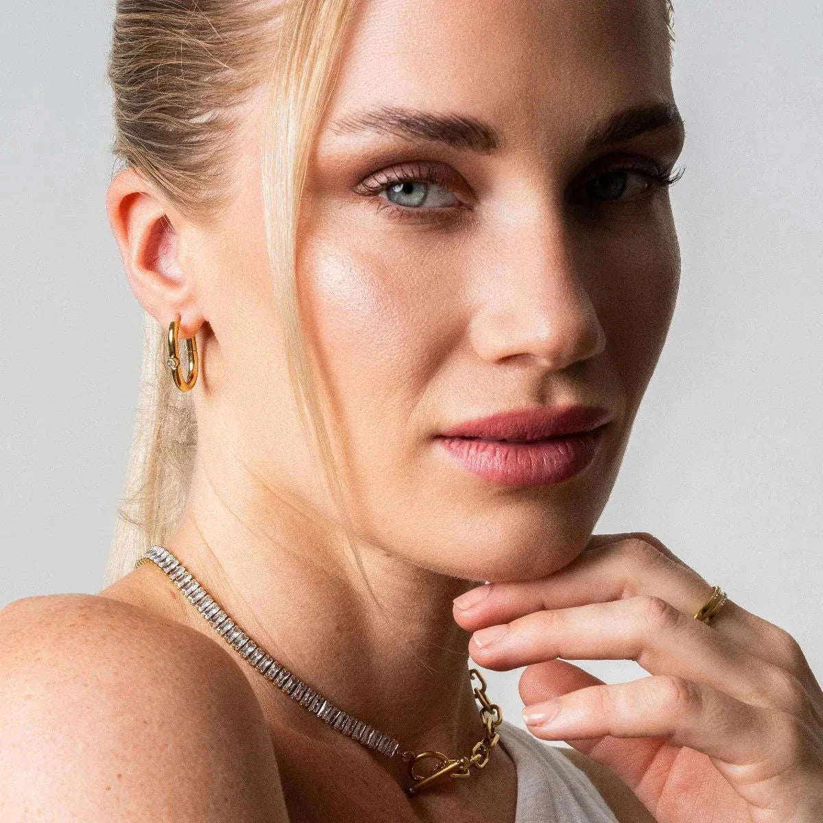 Colar Prestigious Gargantilha Riviera Baguete Lenogue Ouro