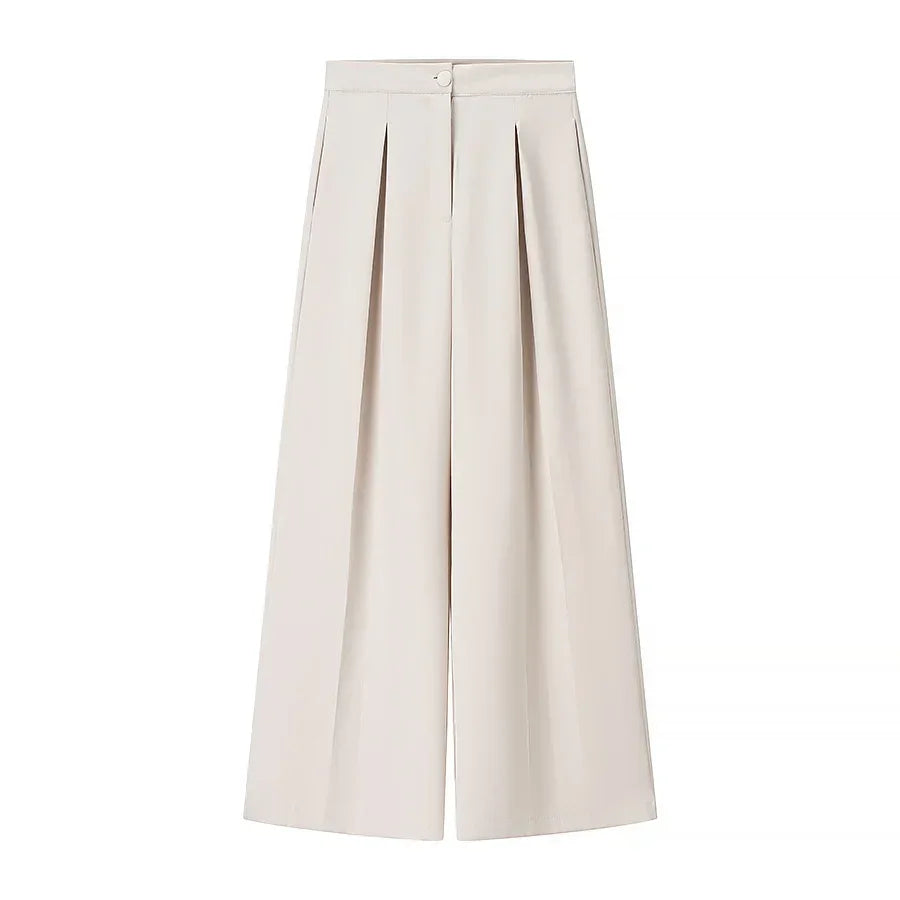 Conjunto Alfaiataria Wide Leg Gola Lapela Slim élégant Lenogue