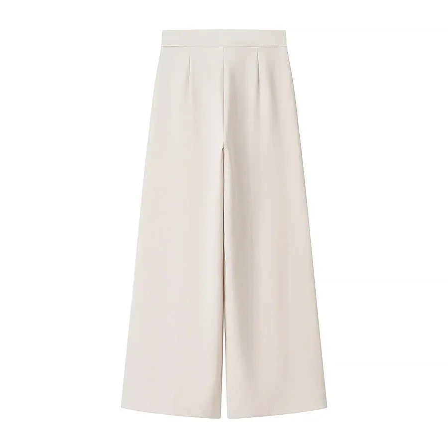 Conjunto Alfaiataria Wide Leg Gola Lapela Slim élégant Lenogue