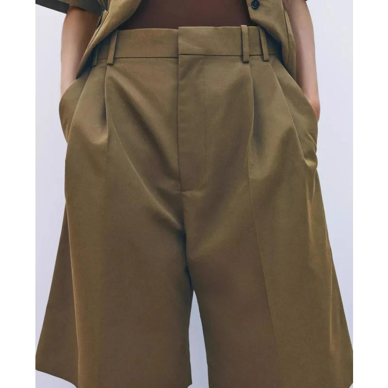 Conjunto Casual com Camisa de Bolsos e Shorts para Verão Lenogue