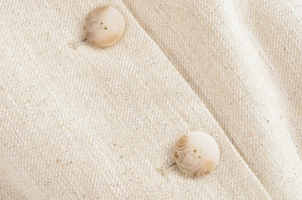 Conjunto Colete e Calça Reta de Alfaiataria Cintura Alta Lenogue