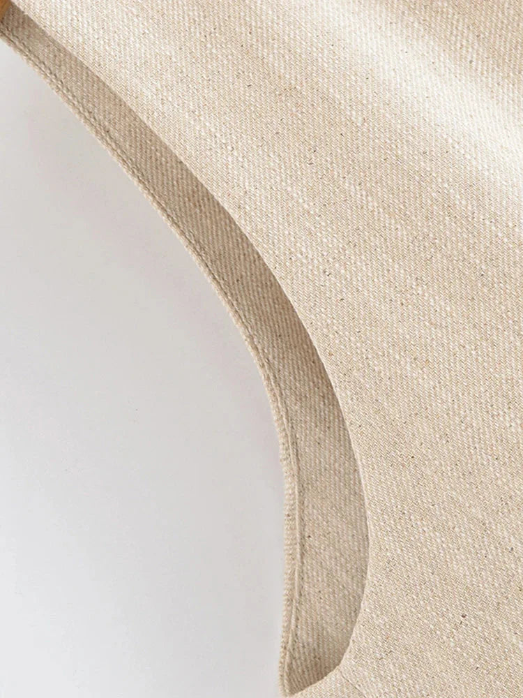 Conjunto Colete e Calça Reta de Alfaiataria Cintura Alta Lenogue