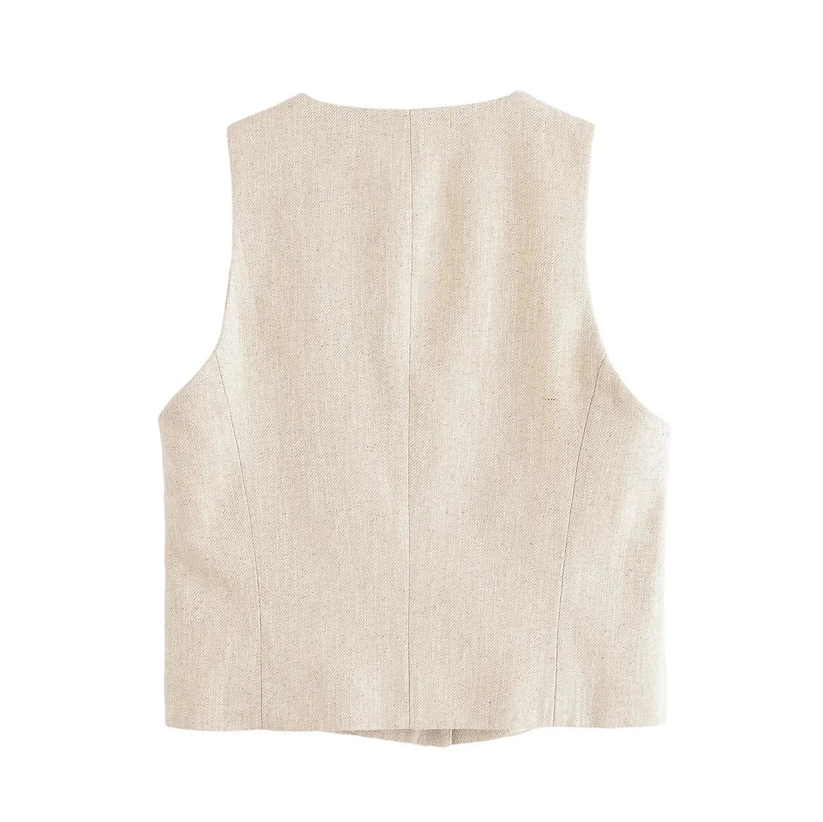 Conjunto Colete e Calça Reta de Alfaiataria Cintura Alta Lenogue