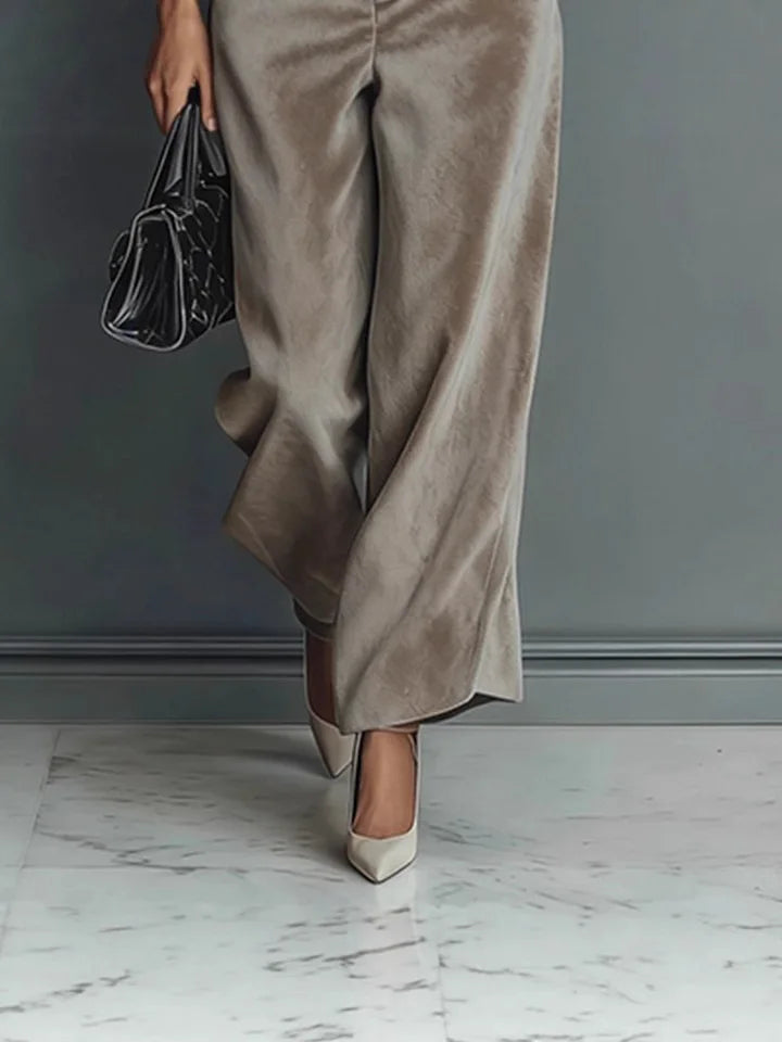 Conjunto de Veludo com Gola Alta e Manga Longa Couture Lenogue