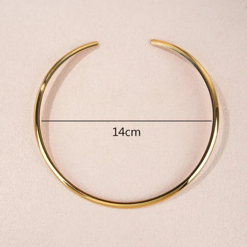 Gargantilha de Titânio Banhada a Ouro 18k Lenogue