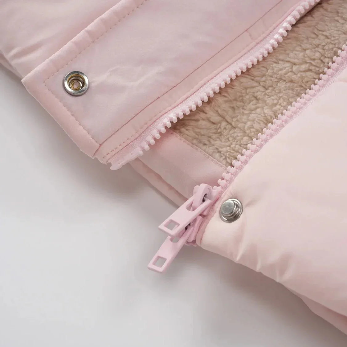Jaqueta Puffer Longa com Capuz Removível e Sherpa Chic Lenogue
