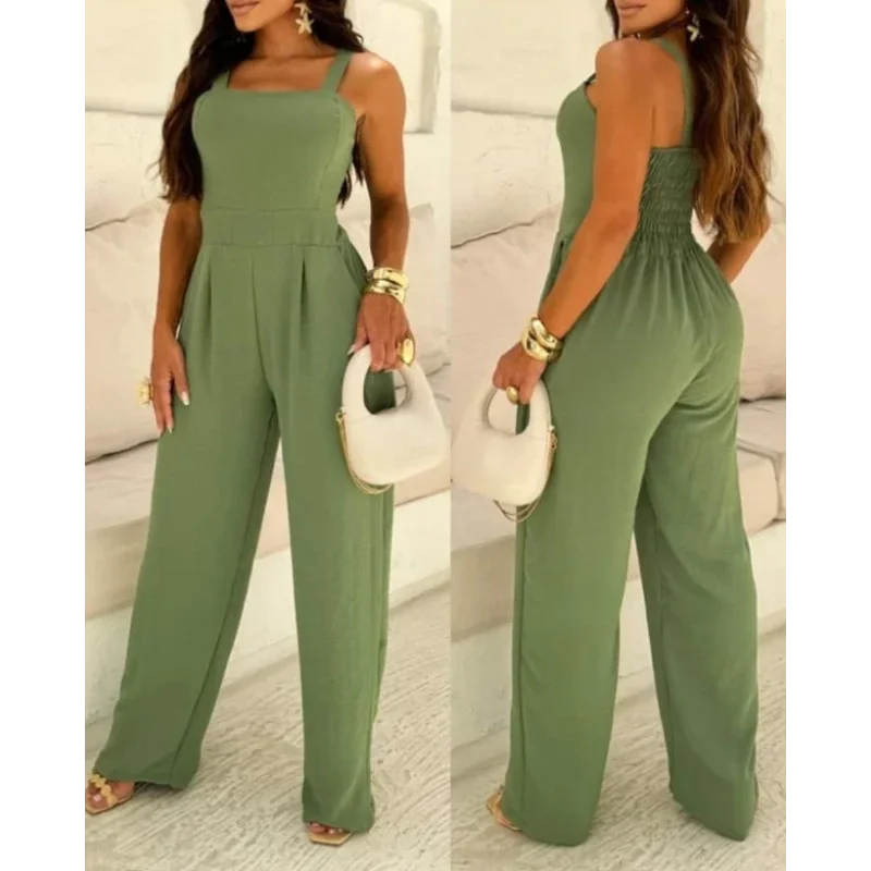 Macacão Elegante com Cintura Marcada para Eventos Lenogue