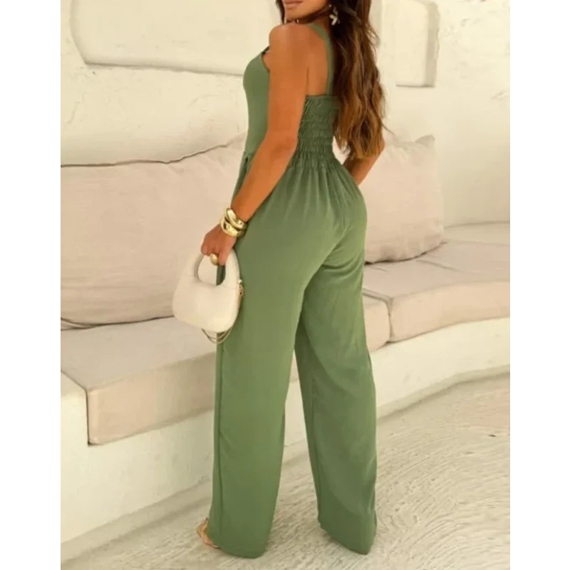 Macacão Elegante com Cintura Marcada para Eventos Lenogue