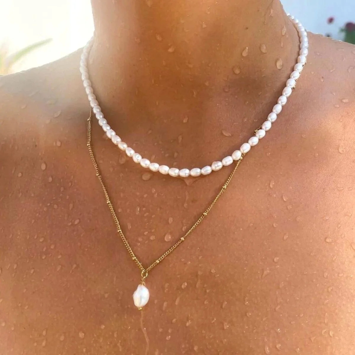 Mix Divine Aloha Colar Duplo Lenogue Ouro