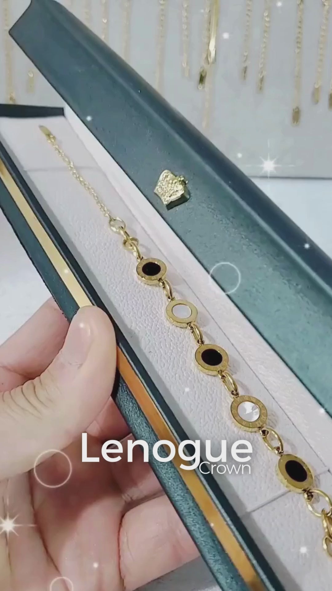 Bracelete Imperial ônix Milão Lenogue