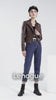 Jaqueta Couro Sintético Moto Biker Gola Alta Slim Chic Lenogue