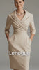 Vestido Midi de Gola Lapela Modelagem Slim Lenogue