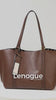 Bolsa Tote de Couro Sintético Minimalista com Alça Chic Lenogue