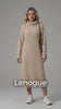 Vestido Midi de Tricot Gola Alta com Manga Longa Solto Allure Lenogue