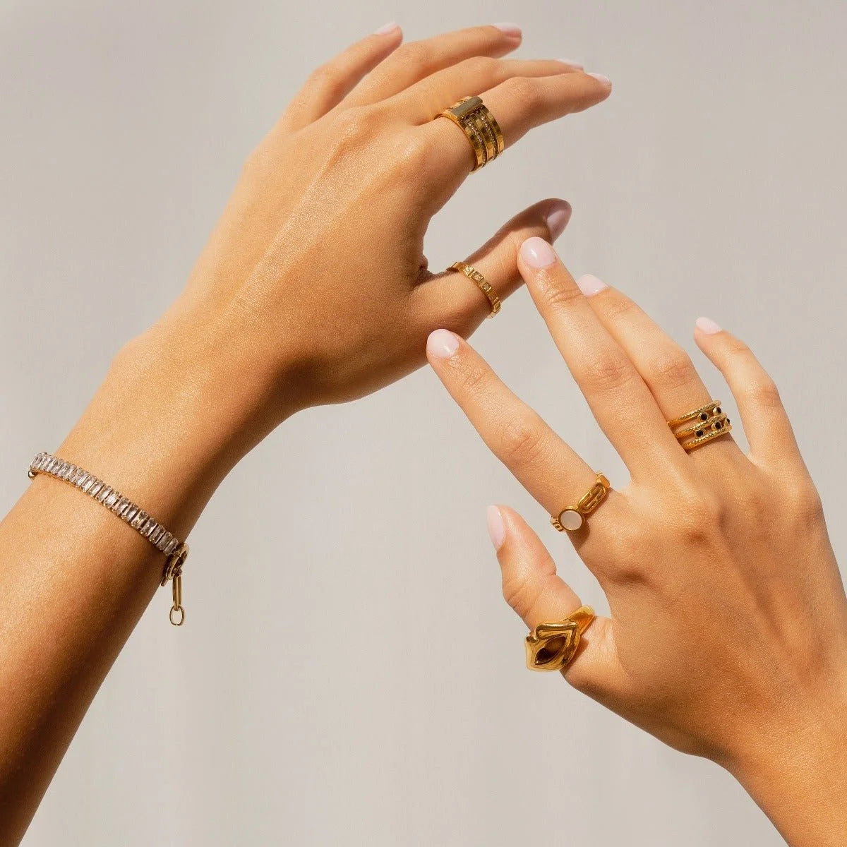 Pulseira Divine Lock Riviera Baguete Lenogue 17cm