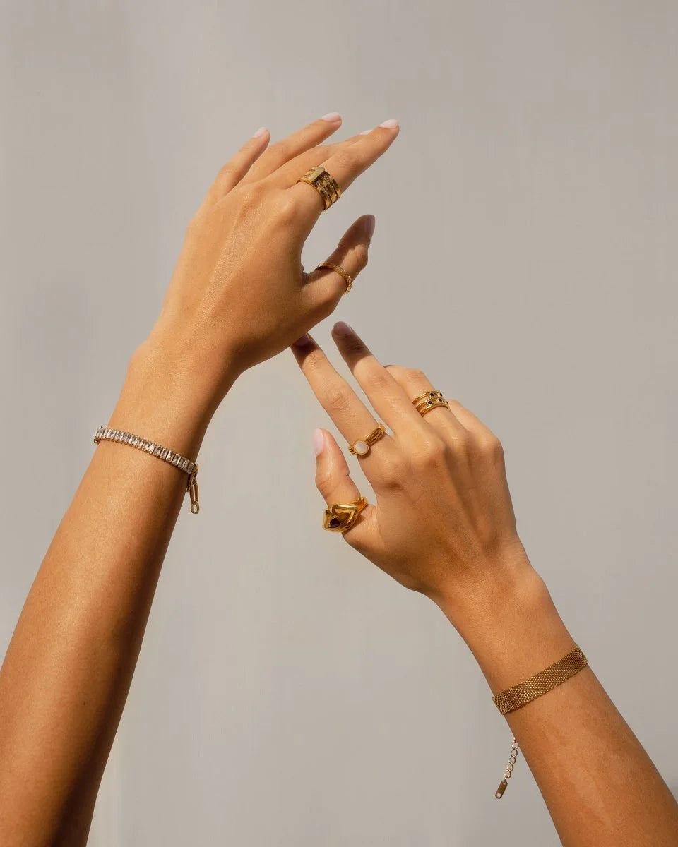 Pulseira Divine Lock Riviera Baguete Lenogue 17cm