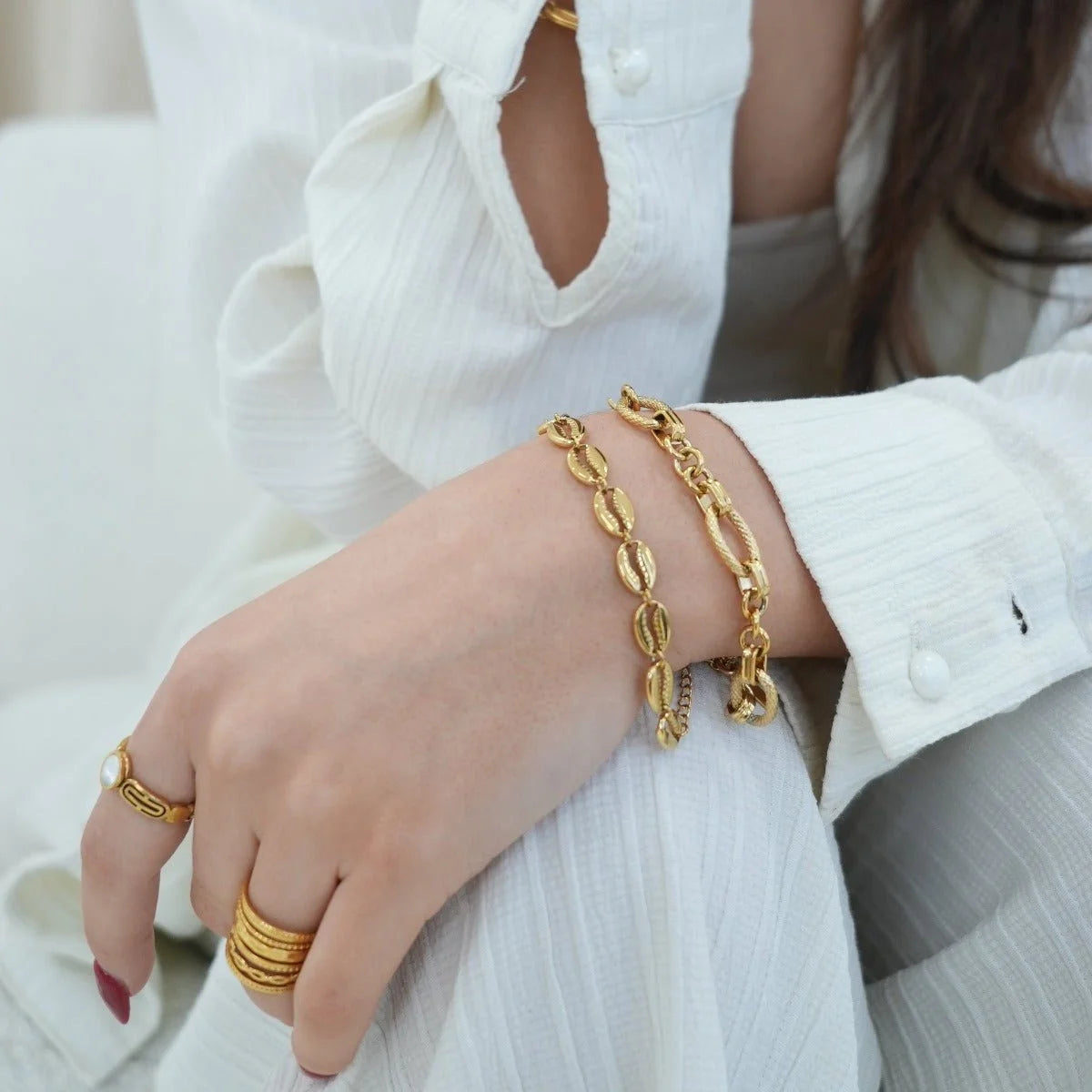 Pulseira Noble Noronha Banhada em Ouro 18k Lenogue