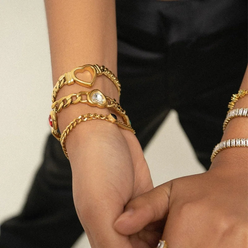 Pulseira Pure Coração Minimalista Prata Lenogue