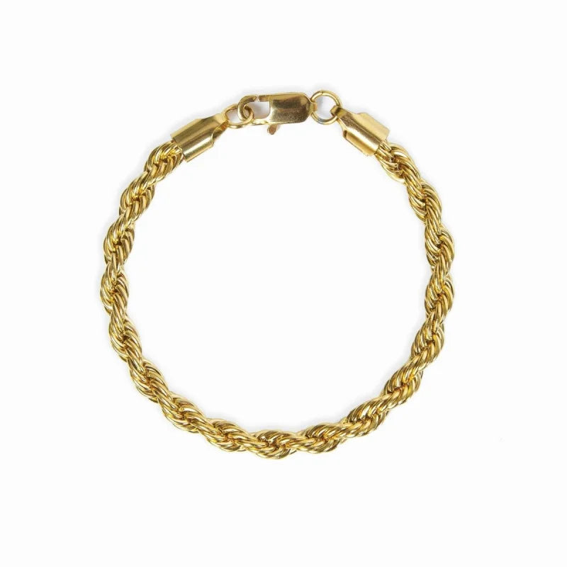 Pulseira Pure Cordão Baiano Banhado em Ouro 18K Lenogue