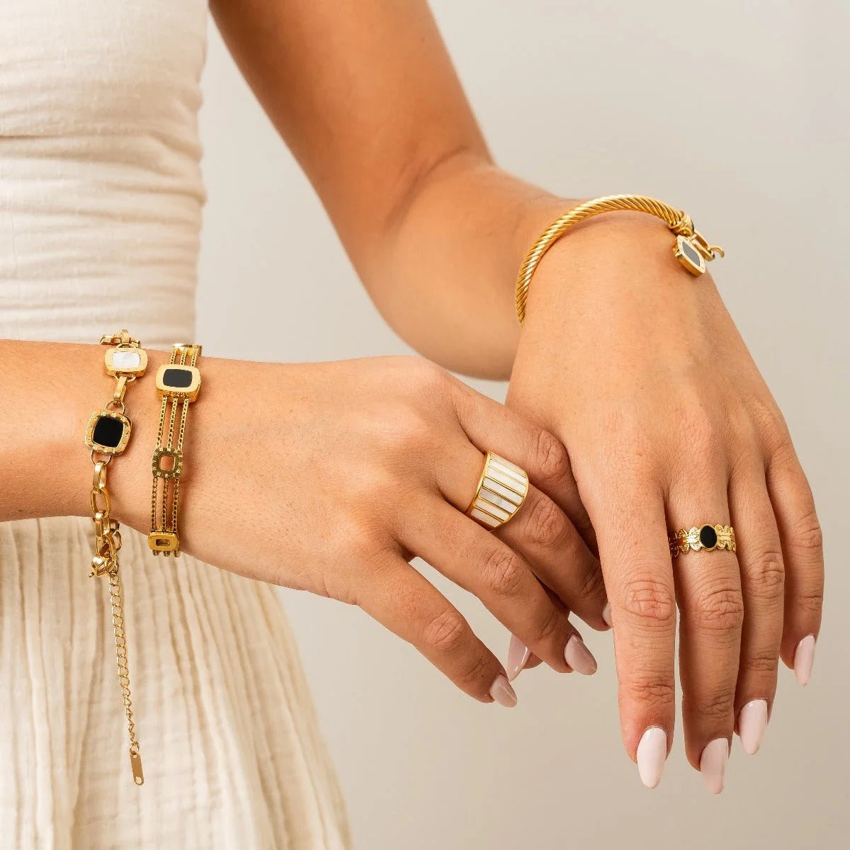 Pulseira Pure Mono Quadrada Lenogue Ouro