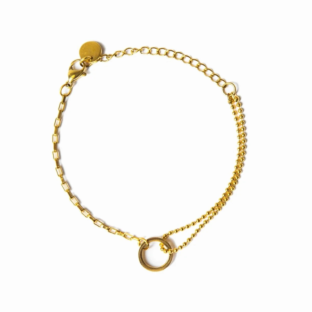 Pulseira Pure Une Banhada em Ouro 18k Lenogue / 16cm
