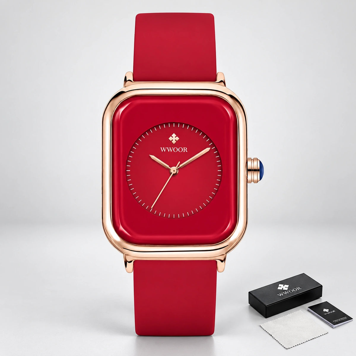 Relógio de Silicone com Fivela Chic Lenogue