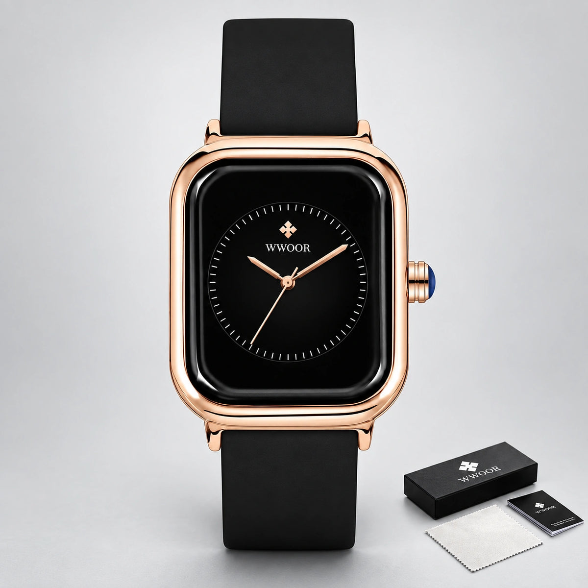 Relógio de Silicone com Fivela Chic Lenogue