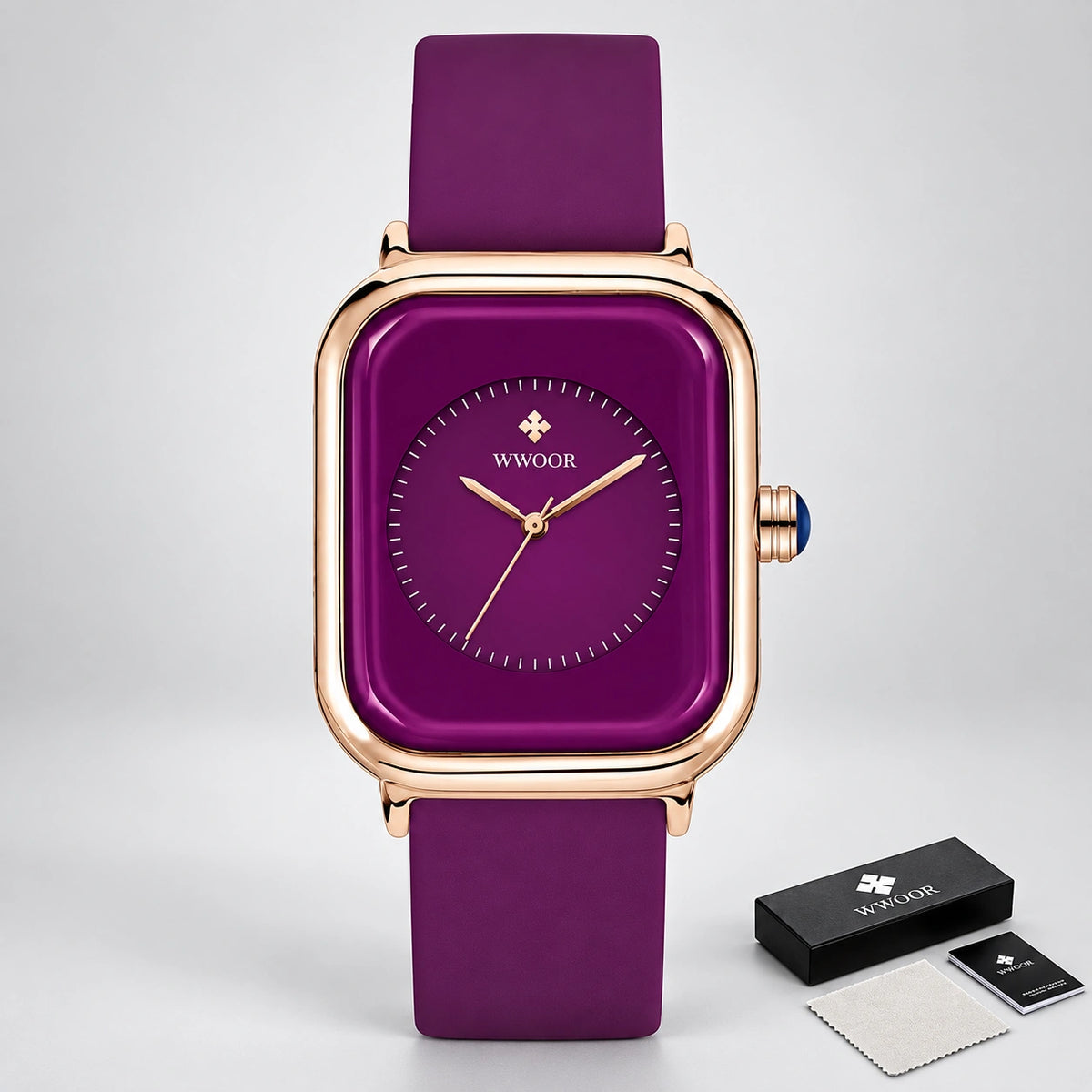 Relógio de Silicone com Fivela Chic Lenogue