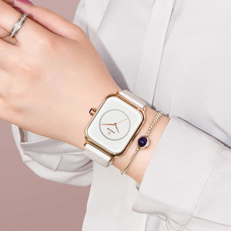 Relógio de Silicone com Fivela Chic Lenogue