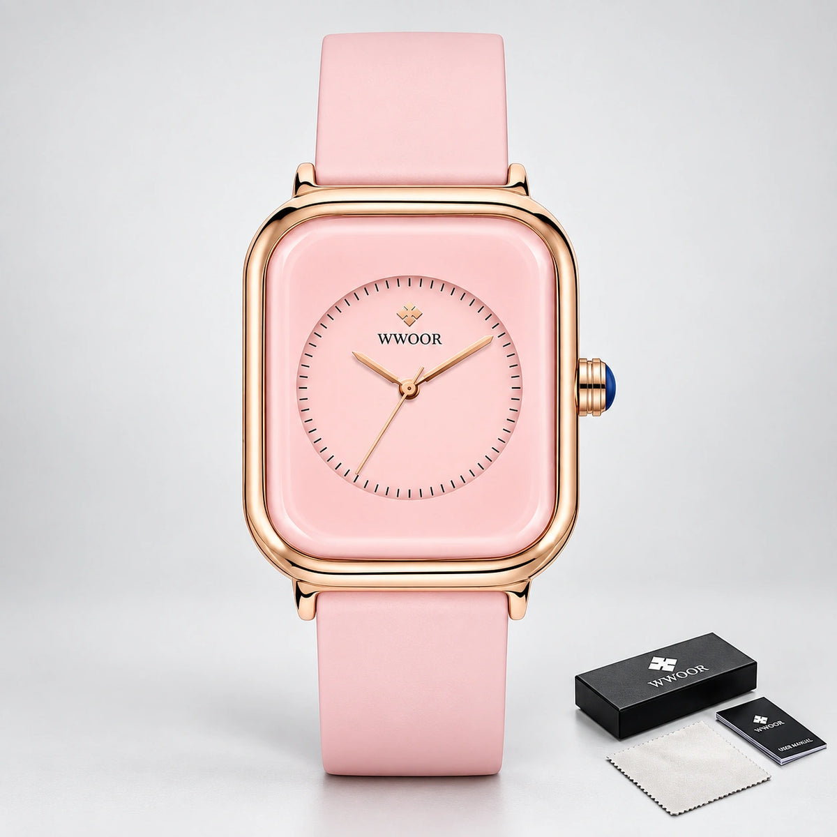 Relógio de Silicone com Fivela Chic Lenogue