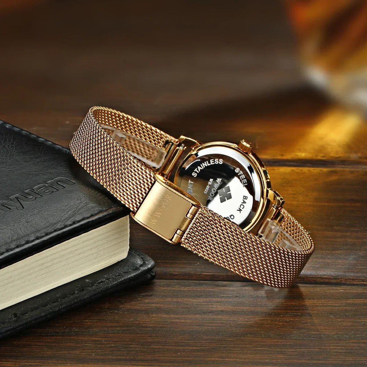 Relógio Royal Feminino Quartzo Aço Inoxidável à Prova D’água Lenogue