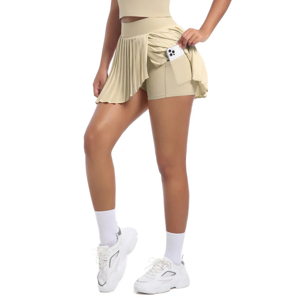 Short Saia de Nylon Tecnológico com Dupla Camada Lenogue