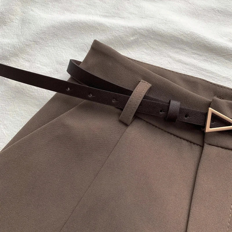 Shorts de Alfaiataria Cintura Alta com Cinto Lenogue