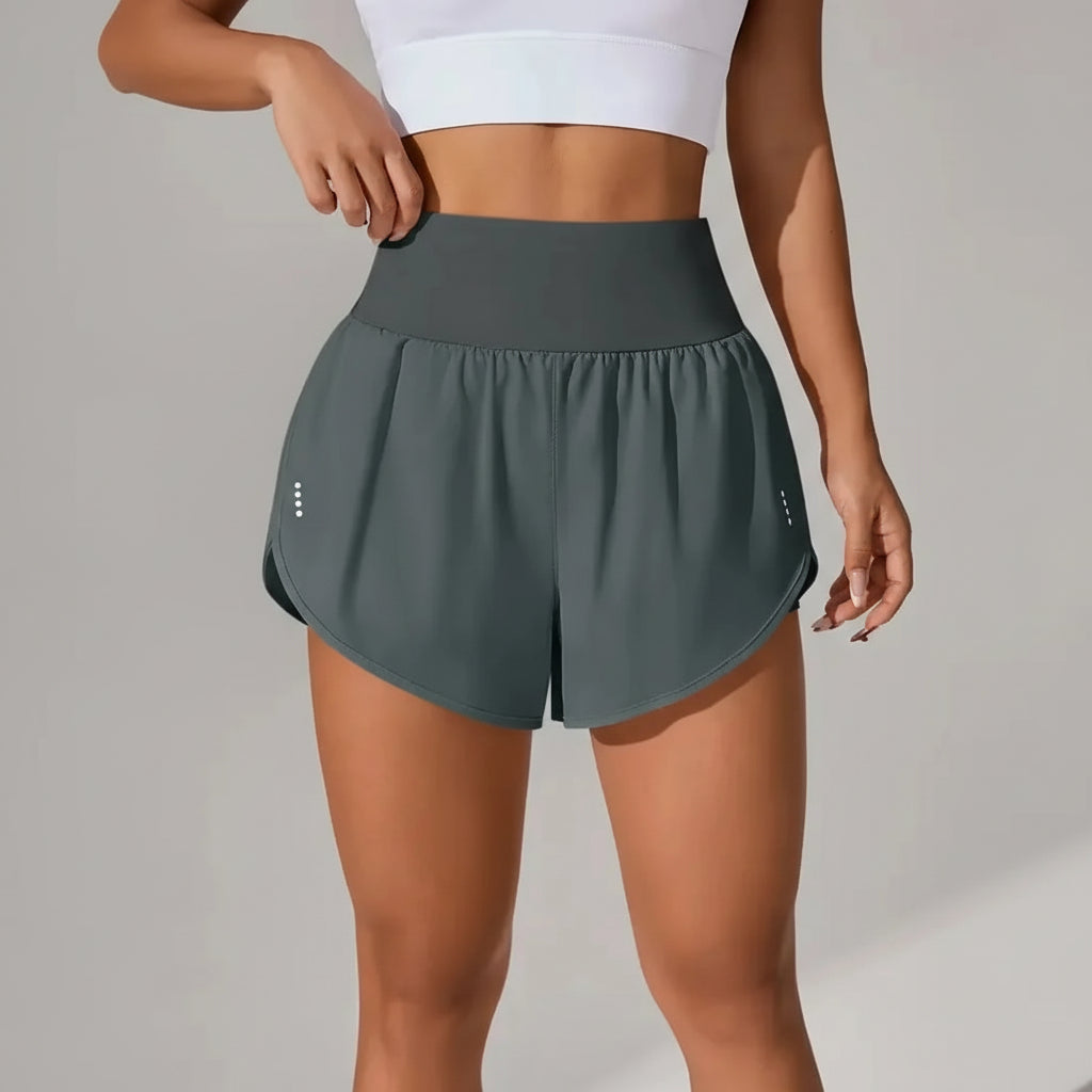 Shorts de Nylon Tecnológico Dupla Camada Secagem Rápida Lenogue Cinza / Pp