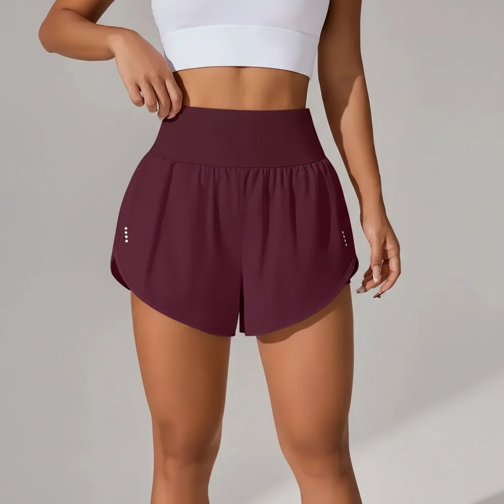 Shorts de Nylon Tecnológico Dupla Camada Secagem Rápida Lenogue Roxo / Pp