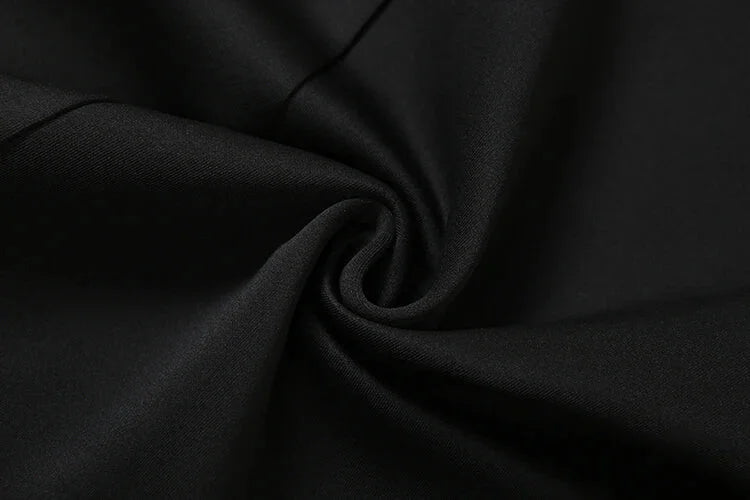 Vestido Longo Tubinho Gola Lapela Ombreiras com Zíper e Fenda Lenogue