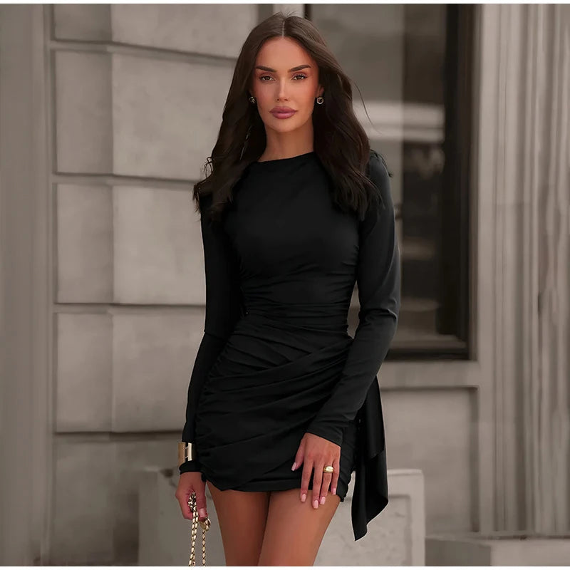 Vestido Midi com Gola Alta Allure Lenogue
